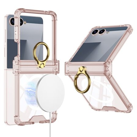 GKK Mobilskal till Galaxy Z Flip 7 med Ringhållare Airbag - Ljusrosa