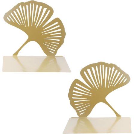 Par Metal Bogstøtter, Bogstøtter, Bogstoppere kompatible Hylde, Bogstøtter, Bogstoppere, Skridsikker Base kompatibel Kontor, Skole, Hjem (Guld)