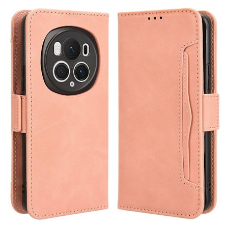 Cover för Honor Magic6 Pro 5G Case Stativ Flera kortplatser Case - Brun