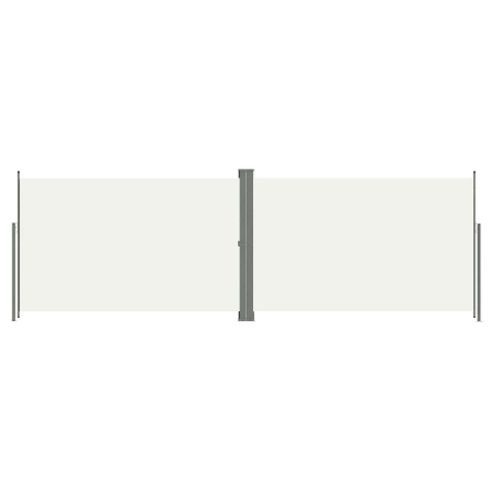 Vidaxl Infällbar Sidomarkis 220x600 Cm Gräddvit Creme