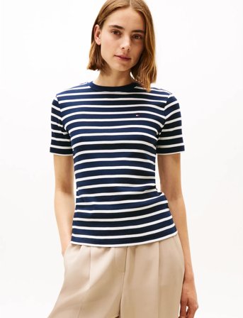 Tommy Hilfiger Slim Cody C-Nk Ss - Navy - S