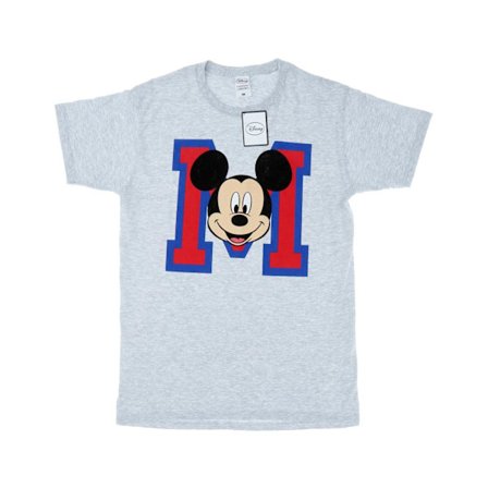 Disney Herr Mickey Mouse M Face T-Shirt L Heather Grey