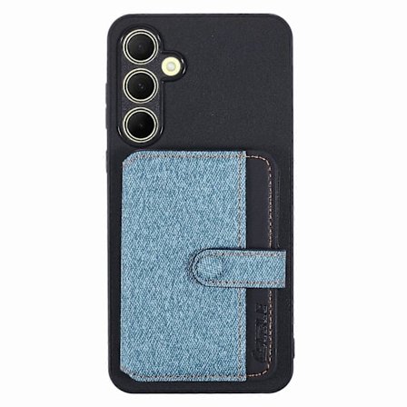 For Samsung Galaxy A35 5G Telefondeksel Selvklebende Kortlomme Fargematching med Støtte - Grå