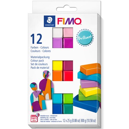 Staedtler FIMO Soft Argile à modeler 12 x 25 g Brilliant colours