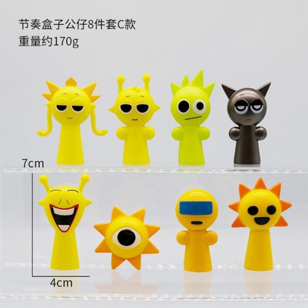 Xbi - Sprunki Plysch Rytmiboksi Luova Piirretty Hahmo Koriste Kynä Hattu 8kpl C