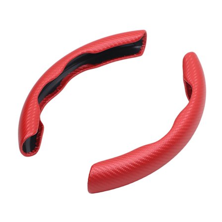 Kolfibermönstrad Rattkåpa Halkskydd för Camaro Tahoe Silverado Röd