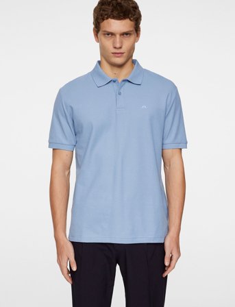 J. Lindeberg Rudy Slim Polo Pique - Blue - XXL