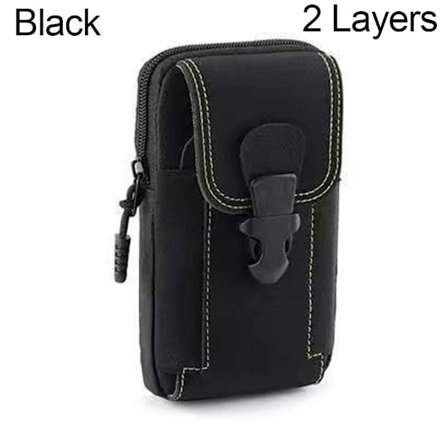 Tactical Molle-påsar Liten ficka SVART 2 LAYERS 2 LAYERS