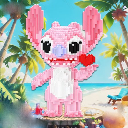 [LCS] Byggsats - Stitch & Angel Figur | Rolig leksak för samlare & Disney-älskare | Kreativt pusselspel