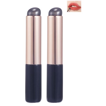 Premium Silikon Sminkborstset, 2 Högelastiska Sminkborstar för Läppstift, Läppglans, Läppstift och Concealer