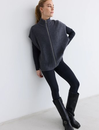 Rethinkit Studios Wool Zip Vest Oslo - Grey - XL