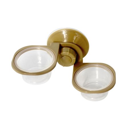 Liten Matningshylla med Sugkopp Dubbla Koppar Matningsskål Kräftgecko Reptil