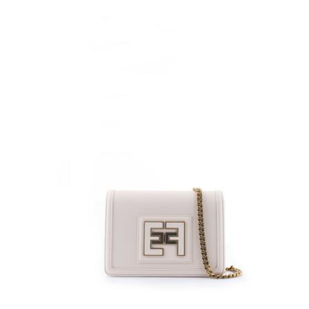 Elisabetta Franchi Tas , Beige , Dames , Maat: ONE Size Schoudertassen