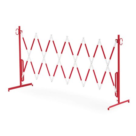 Flexibel avspärrning utan hjul, röd/vit, max längd: 3600 mm
