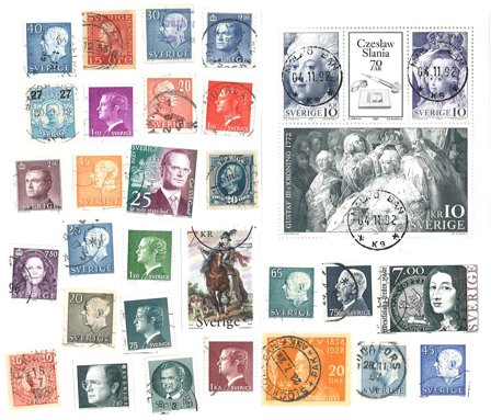 Sverige 1986-1998 - Kongelige - Stemplet