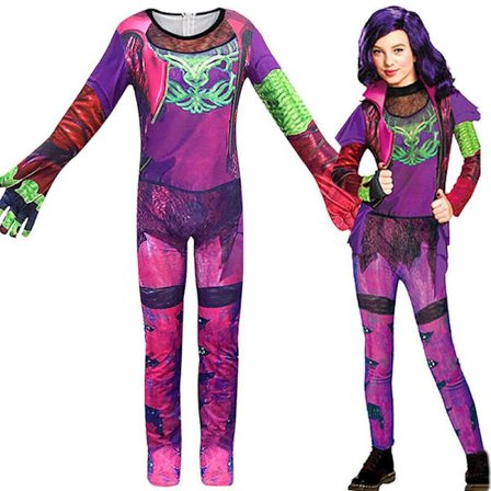 Flickor Barn Descendants 3 Audrey Mal Costume Jumpsuit