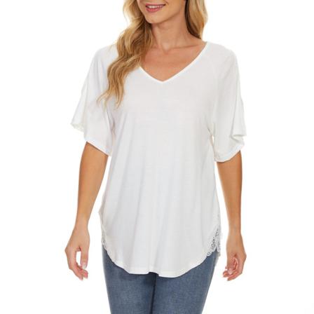 Kortärmad T-shirt För Kvinnor I Enfärgade Toppar