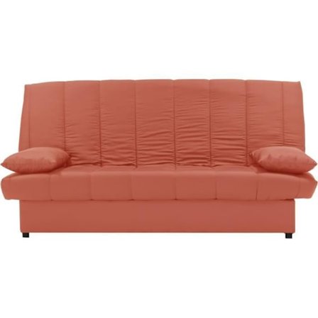 3-personers sovesofa - 100% bomuld Terracotta stof - Moderne stil - L 190 x D92 cm - MILA