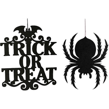 2 stk. Halloween Dørhængende Halloween Heksepynt Halloween Skræmmende Ornament Halloween Dekoration Hængende Vægdekoration Halloween Vedhæng Hængende 