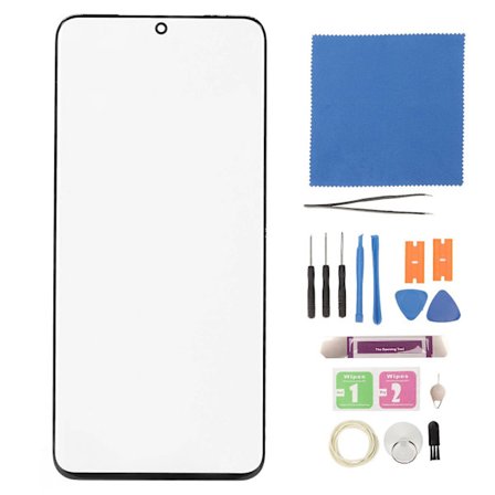 Samsung Galaxy S20 5G G981 Sort Skærm Glas Udskiftningssæt med Reparationsværktøj(h})
