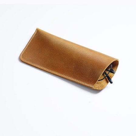 Læderetui til Briller 1 Pakke, Ægte Læder Blødt Mode Læsebriller Etui til Kvinder Mænd Børn