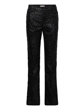 Pistol Velvet Glitter Bottoms Trousers Straight Leg Black Zadig & Voltaire
