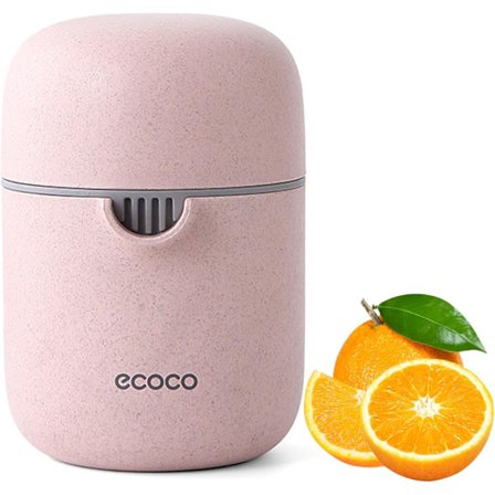 Citronpresser enkel manuel citruspresser appelsinpresser lille bærbar limepresser kop med to anvendelsesmåder til forskellige frugter Pink