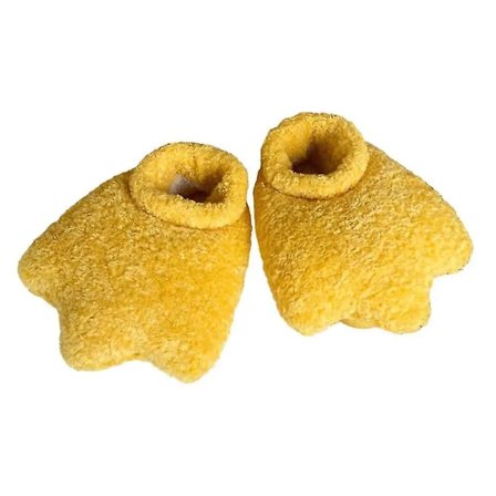 Gule andføtter tøfler vinter dyreføtter tøfler dame tegneserie tøfler fluffy klo pote sko innendørs husholdningsartikler gave