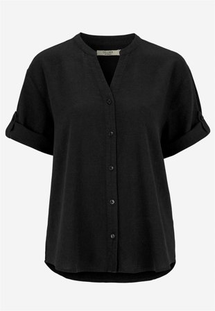 Cellbes of Sweden - Bluse i hørblanding i sort til damer i størrelse 62/64