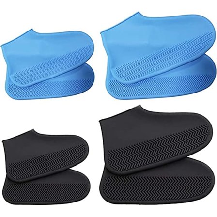 Vanntett Sko Trekk, 4 Par Sklisikre Gjenbrukbare Silikon Sko