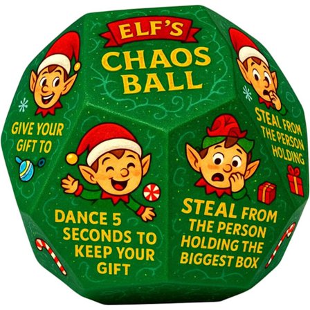 Julklappsbytes Tärningsset | Sällskapsspel för Julklappsleken, Familjesammankomster & Festligt Kul med Vänner (Grön)