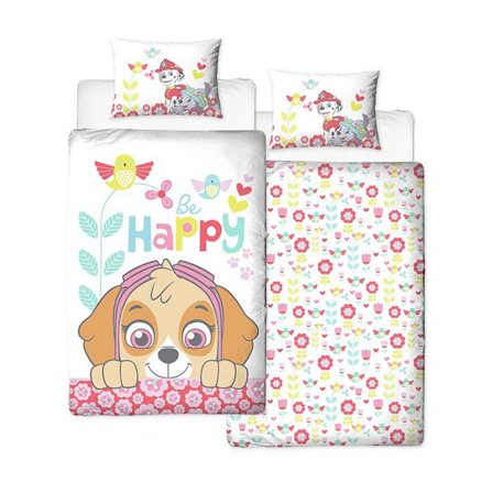 Paw Patrol Bright Påslakan Set Enkelsäng Vit/Rosa/Blå