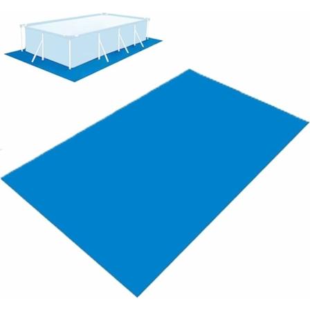 Svømmebassenggulvmatte, 500x300CM Over bakken Svømmebassengmatte, Sammenleggbar Rektangulær Vanntett Svømmebassenggulvmatte, 
