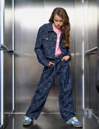 Kids Only Koggianna Mw Straight Flower Dnm Bj - Navy - 152