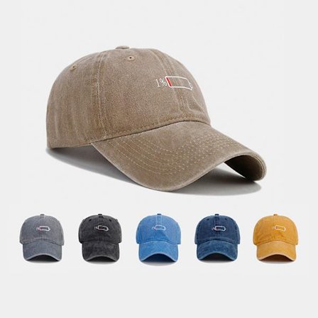 Tvättad baseballkeps för män med tryck