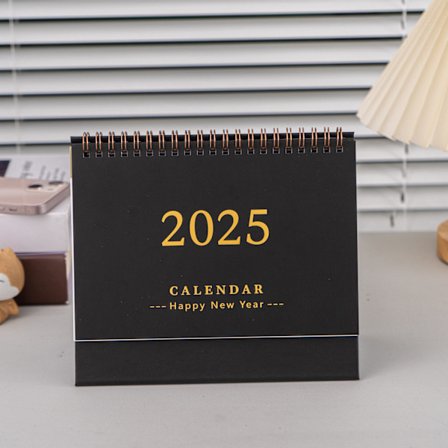 Ny 2025 skrivbords kalender enkel liten fräsch kreativ skrivbords prydnad plan stans kort anteckningsblock engelsk kalender
