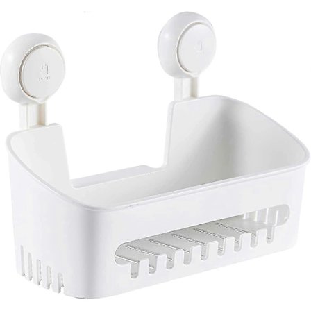 Sugekop Brusehylde Ingen Boring Genanvendelig Sugekop Hylde Nem Installation Belastning 10 kg Vandtæt Bruseopbevaring Til Fliser Brusevæg MRW