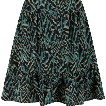 Lofty Manner Rok eva black & green printed , Groen , Dames , Maat: S Korte rokken