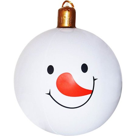 60 cm Kjempe Stor Julekule Oppblåsbar Utendørs Dekor PVC Oppblåsbare Julepynt God Jul Store Ferie Dekorative Kuler (G)