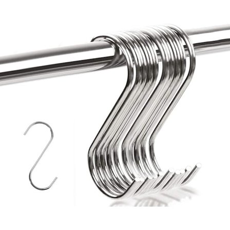 Sæt med 40 rustfri S-formede kroge (S-formet krog 4,0 tråd 14 cm) størrelse