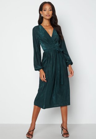 Bubbleroom Occasion-Wrap Tie Midi Dress-34