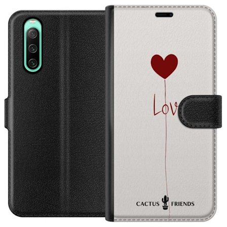 Yhteensopiva Lompakkokotelo Sony Sony Xperia 10 IV Cactus and Friends - Love Balloon Minimal