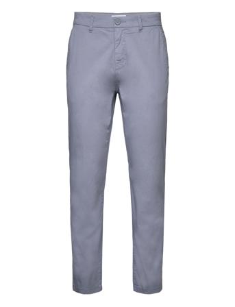 Chuck Regular Chino Poplin Pants - Chinos Bukser Blå Knowledge Cotton Apparel*Betinget Tilbud