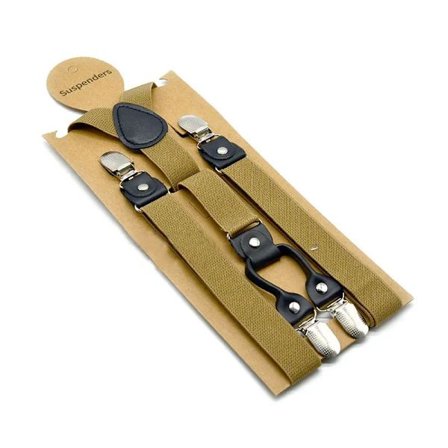 120 cm Svarta Hängslen för Män Justerbara Elastiska Herrhängslen med 4 Clips