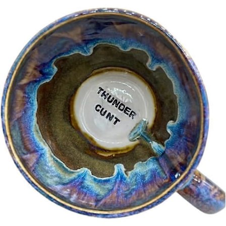 Jumbo Lyn Sweary Krus, Kreativt morsomt Jumbo Kaffekrus med banneord under, Håndlaget Lyn glasur krus spøk gave, Unike Kaffekopper Gag Gave