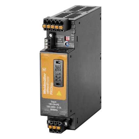 Weidmüller PRO TOP1 Strømforsyning 1-fase 72 W, 24 V, 3 A, Elfordeling & strømforsyning