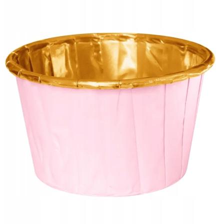 Muffinsformer rosa og gull 20.
