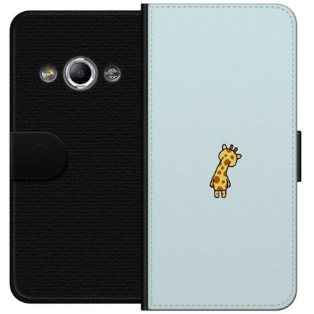Kompatibelt Lommeboketui til Samsung Galaxy Xcover 3 Minimalistisk giraffillustrasjon på lyseblå bakgrunn, søt enkel design perfekt for barnerom, l