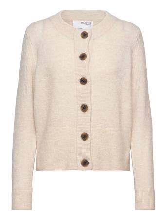 Slfsia Ls Knit Cardigan B Beige Selected Femme
