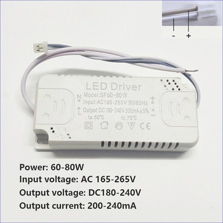 Led Light Driver Lys Strømadapter 60-80W 60-80W
